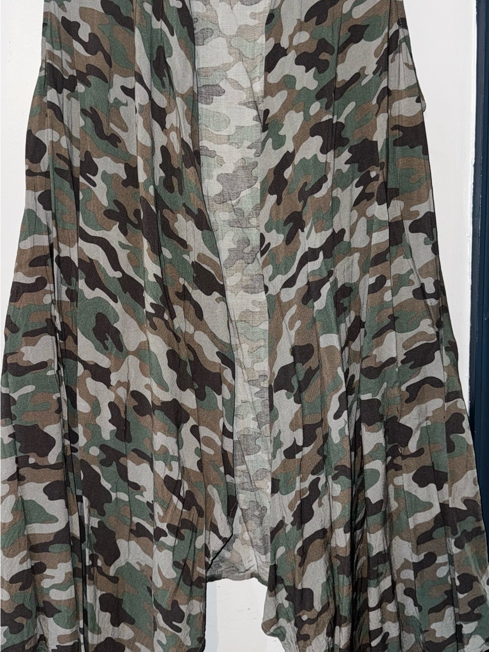 Cato - Camo Print Women's Open front cardigan vest